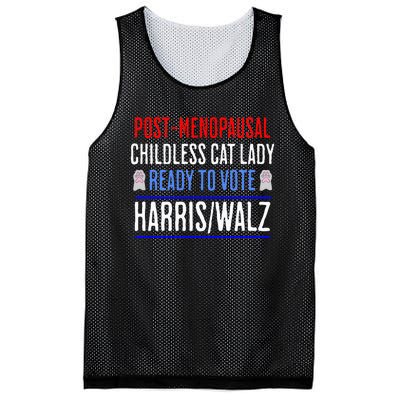 Post Menopausal Childless Cat Lady Ready To Vote Kamala Mesh Reversible Basketball Jersey Tank