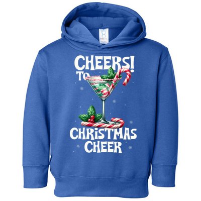 Peppermint Martini Christmas Cheer Cocktail Mixology Funny Gift Toddler Hoodie