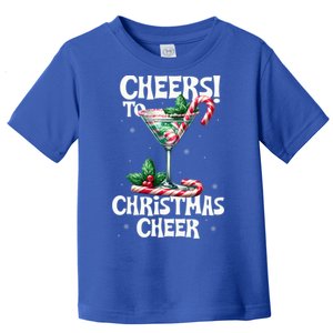 Peppermint Martini Christmas Cheer Cocktail Mixology Funny Gift Toddler T-Shirt