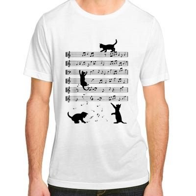 Piano Music Cat Lover Funny Pianist Piano Lover Kitty Kitten Adult ChromaSoft Performance T-Shirt