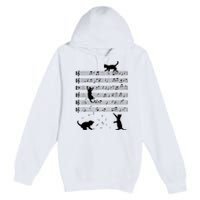 Piano Music Cat Lover Funny Pianist Piano Lover Kitty Kitten Premium Pullover Hoodie