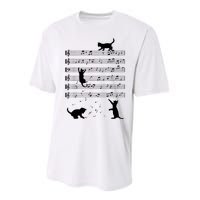 Piano Music Cat Lover Funny Pianist Piano Lover Kitty Kitten Performance Sprint T-Shirt