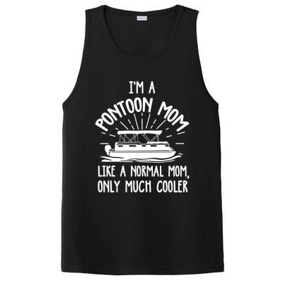 Pontoon Mom Cool Gift Funny Boating Pontoon Lover Mother Gift PosiCharge Competitor Tank