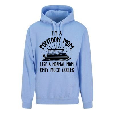 Pontoon Mom Cool Gift Funny Boating Pontoon Lover Mother Gift Unisex Surf Hoodie