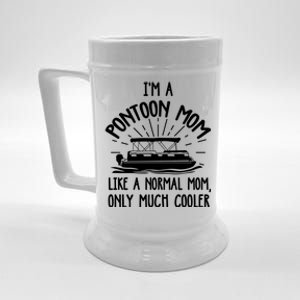 Pontoon Mom Cool Gift Funny Boating Pontoon Lover Mother Gift Beer Stein