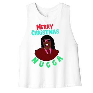 Pin.K Merry Christmas Nugga After Next Christmas Women's Racerback Cropped Tank