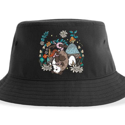 Possum Mushroom Cottagecore Aesthetic Opossum Whisperer Sustainable Bucket Hat