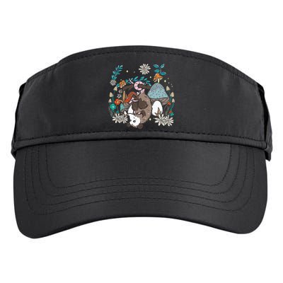 Possum Mushroom Cottagecore Aesthetic Opossum Whisperer Adult Drive Performance Visor