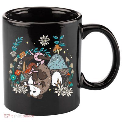 Possum Mushroom Cottagecore Aesthetic Opossum Whisperer 11oz C Handle Ceramic Mug