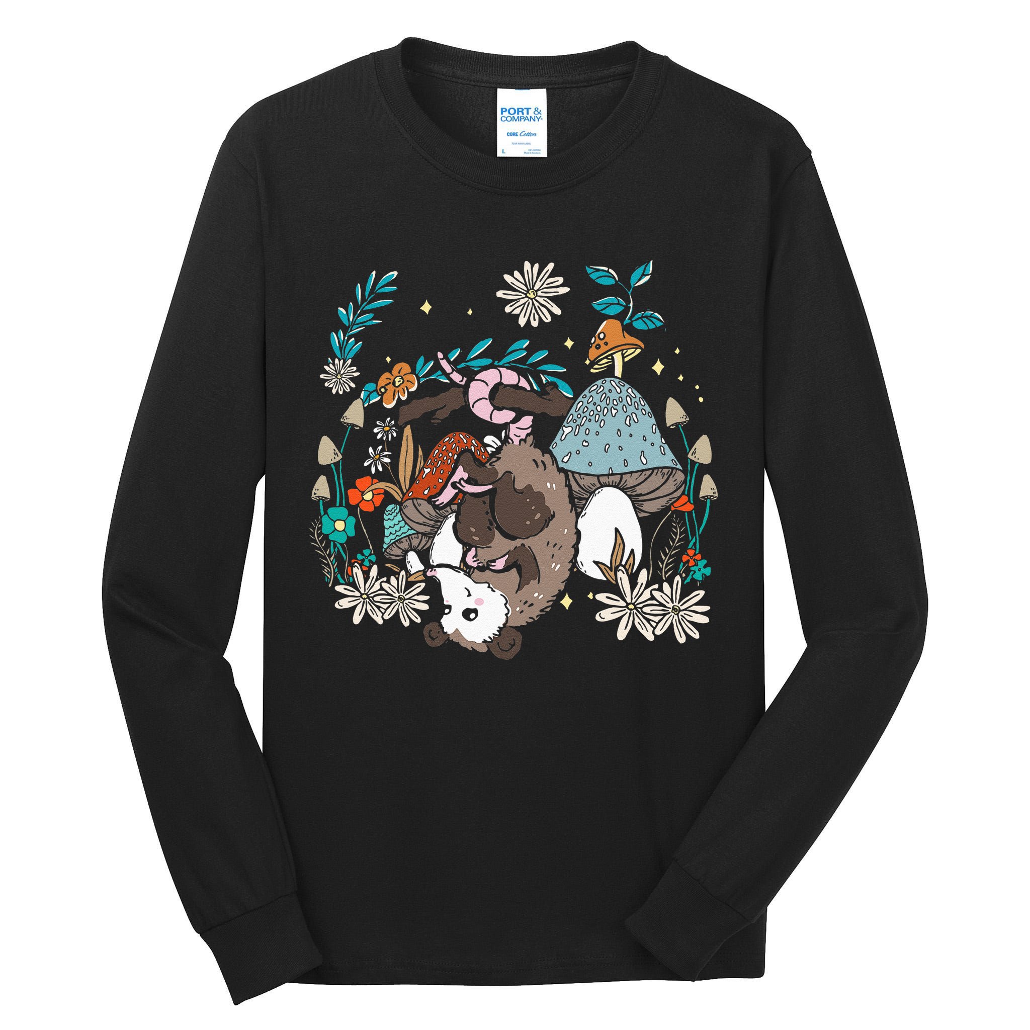 Possum Mushroom Cottagecore Aesthetic Opossum Whisperer Tall Long Sleeve T-Shirt