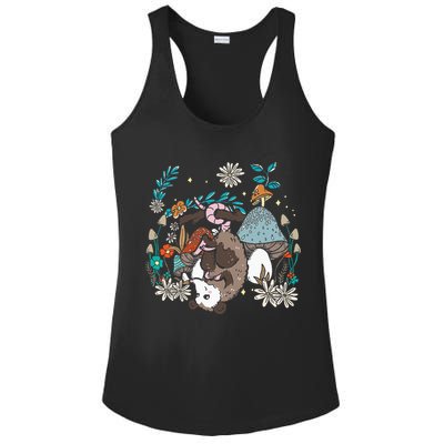Possum Mushroom Cottagecore Aesthetic Opossum Whisperer Ladies PosiCharge Competitor Racerback Tank