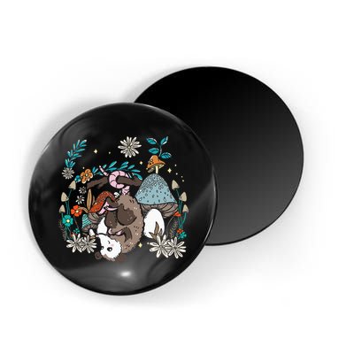 Possum Mushroom Cottagecore Aesthetic Opossum Whisperer Magnet