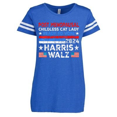 Post Menopausal Childless Cat Lady Ready To Vote Kamala Enza Ladies Jersey Football T-Shirt