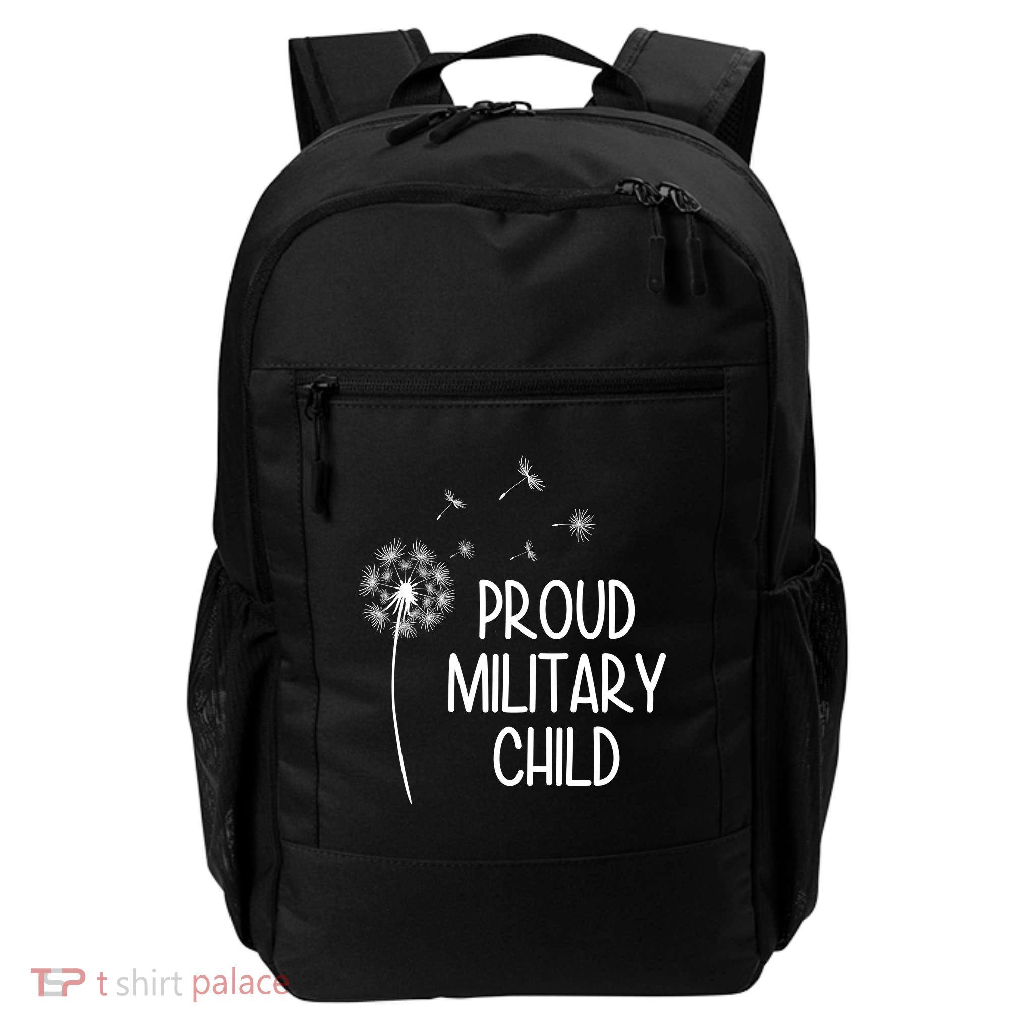 Proud Military Child Dandelion Purple Up Daily Commute Backpack