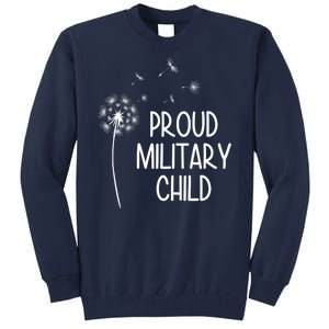 Proud Military Child Dandelion Purple Up Tall Sweatshirt