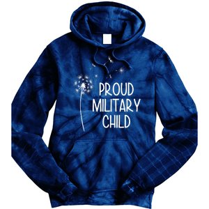 Proud Military Child Dandelion Purple Up Tie Dye Hoodie