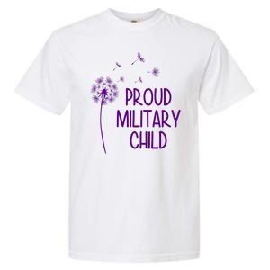 Proud Military Child Dandelion Purple Up Garment-Dyed Heavyweight T-Shirt