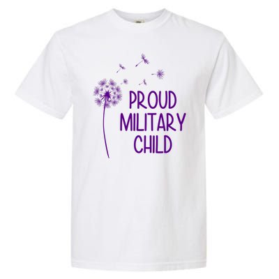 Proud Military Child Dandelion Purple Up Garment-Dyed Heavyweight T-Shirt