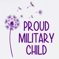 Proud Military Child Dandelion Purple Up Garment-Dyed Heavyweight T-Shirt