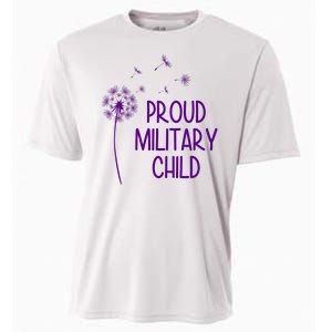 Proud Military Child Dandelion Purple Up Cooling Performance Crew T-Shirt