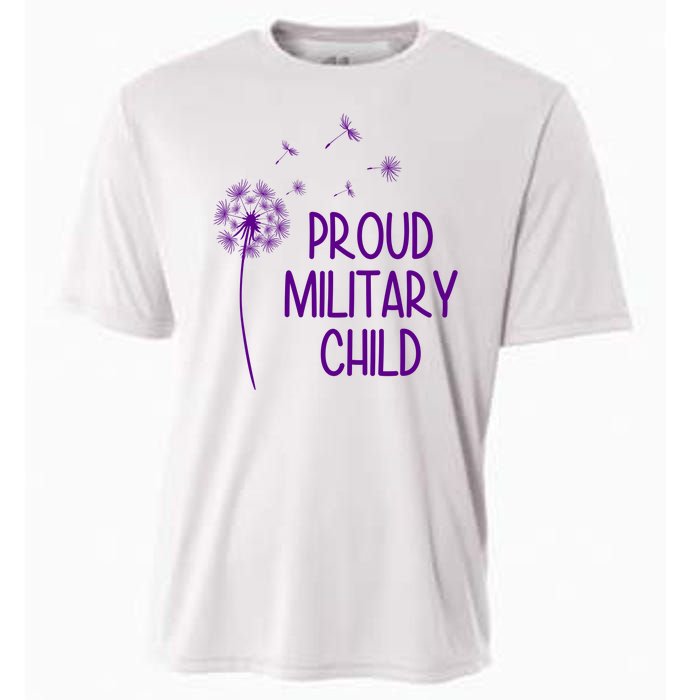 Proud Military Child Dandelion Purple Up Cooling Performance Crew T-Shirt