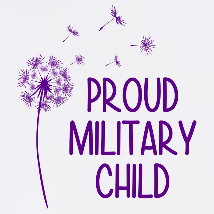 Proud Military Child Dandelion Purple Up Cooling Performance Crew T-Shirt