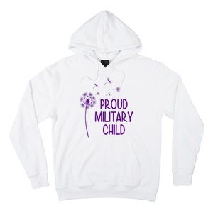 Proud Military Child Dandelion Purple Up Hoodie