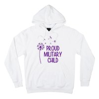 Proud Military Child Dandelion Purple Up Hoodie