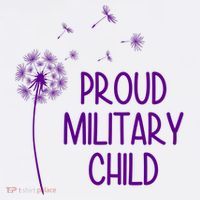 Proud Military Child Dandelion Purple Up T-Shirt