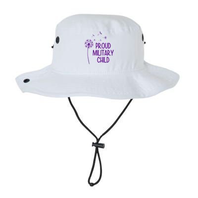 Proud Military Child Dandelion Purple Up Bucket Hat