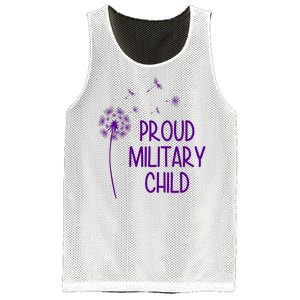 Proud Military Child Dandelion Purple Up Mesh Reversible Basketball Jersey Tank