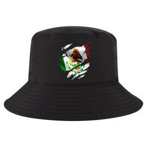 Proud Mexican Chicano Latino Torn Ripped Mexico Flag Cool Comfort Performance Bucket Hat