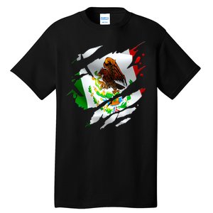 Proud Mexican Chicano Latino Torn Ripped Mexico Flag Tall T-Shirt