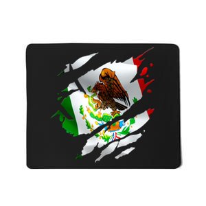 Proud Mexican Chicano Latino Torn Ripped Mexico Flag Mousepad