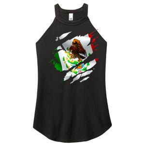 Proud Mexican Chicano Latino Torn Ripped Mexico Flag Women's Perfect Tri Rocker Tank