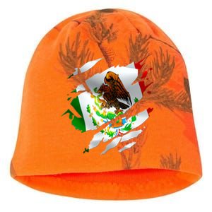 Proud Mexican Chicano Latino Torn Ripped Mexico Flag Kati - Camo Knit Beanie