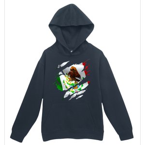 Proud Mexican Chicano Latino Torn Ripped Mexico Flag Urban Pullover Hoodie