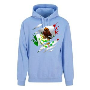 Proud Mexican Chicano Latino Torn Ripped Mexico Flag Unisex Surf Hoodie