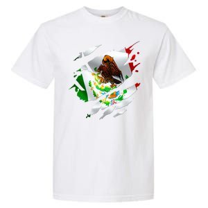 Proud Mexican Chicano Latino Torn Ripped Mexico Flag Garment-Dyed Heavyweight T-Shirt