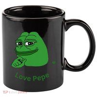 Pepe Meme Coin Crypto Coin Love Pepe 11oz C Handle Ceramic Mug