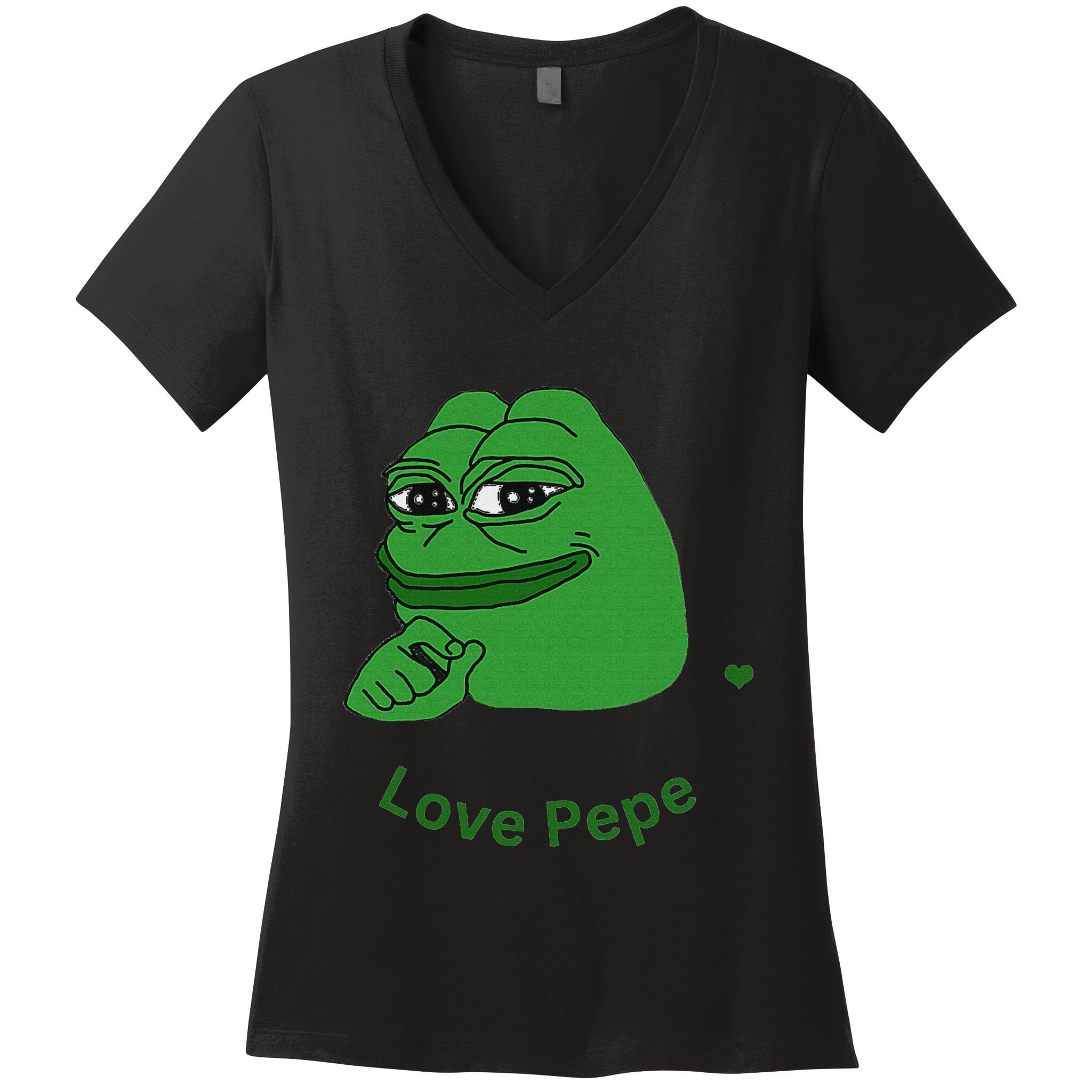 Pepe Meme Coin Crypto Coin Love Pepe Women's V-Neck T-Shirt