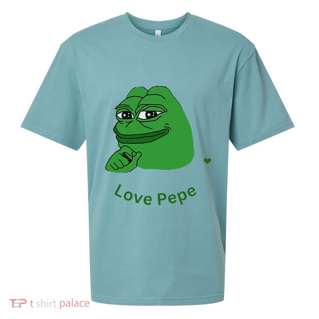 Pepe Meme Coin Crypto Coin Love Pepe Sueded Cloud Jersey T-Shirt