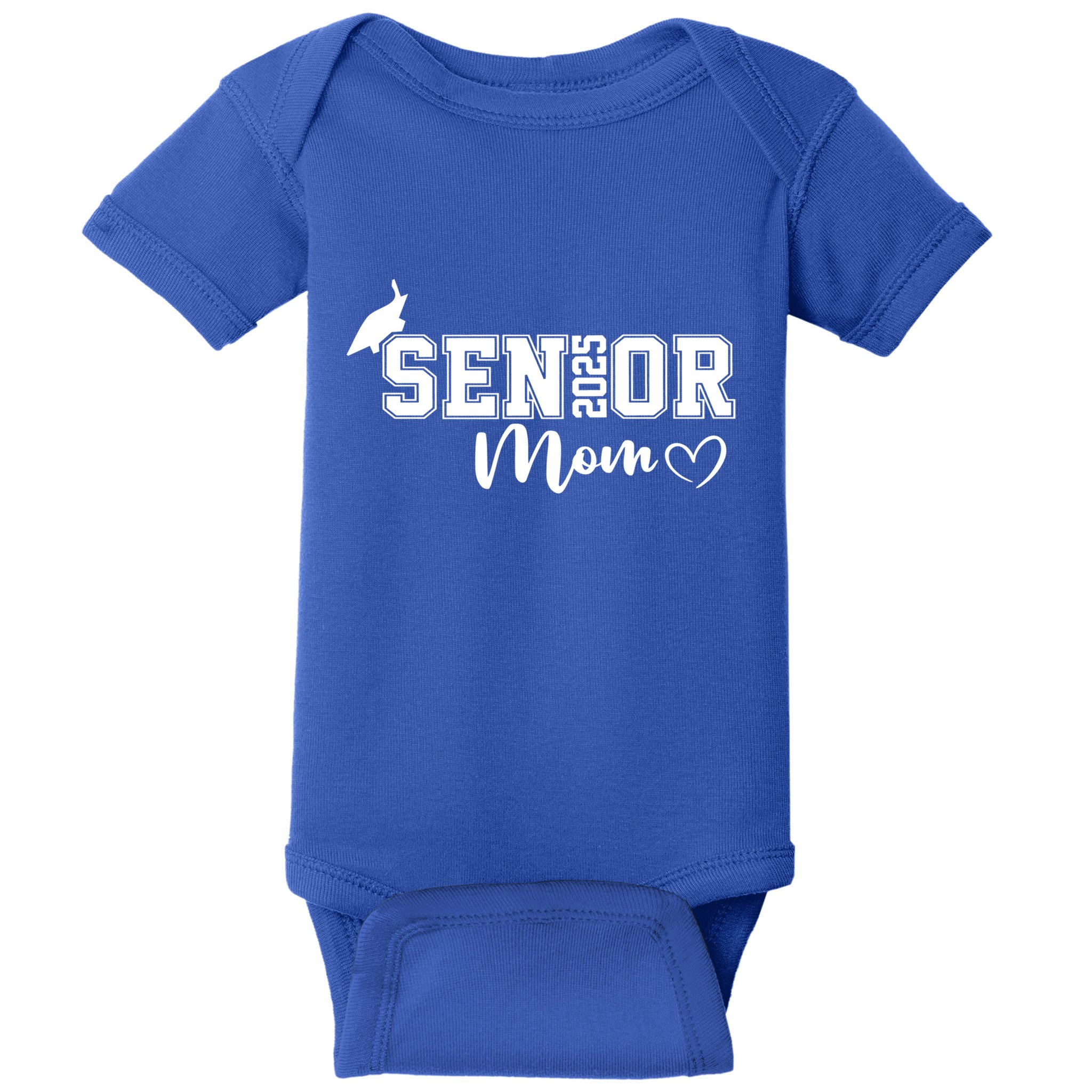 Proud Mom Cute Heart Graduate Senior 2025 Graduation Gift Baby Bodysuit
