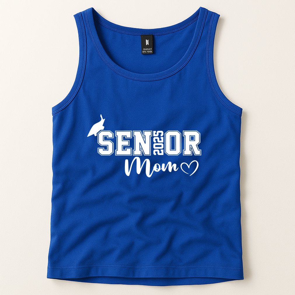 Proud Mom Cute Heart Graduate Senior 2025 Graduation Gift Tank Top