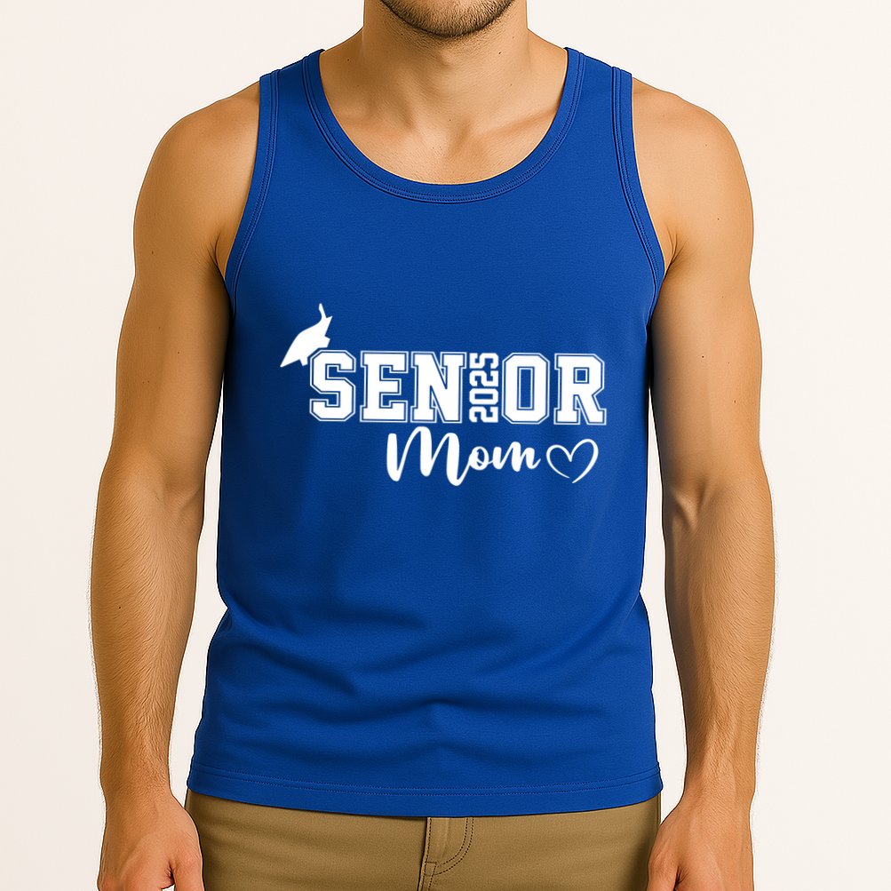 Proud Mom Cute Heart Graduate Senior 2025 Graduation Gift Tank Top
