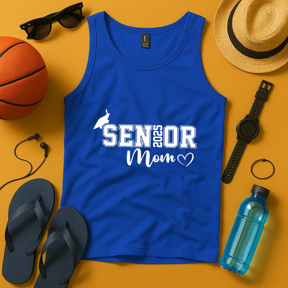 Proud Mom Cute Heart Graduate Senior 2025 Graduation Gift Tank Top