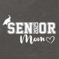 Proud Mom Cute Heart Graduate Senior 2025 Graduation Gift Cotton Canvas Backpack