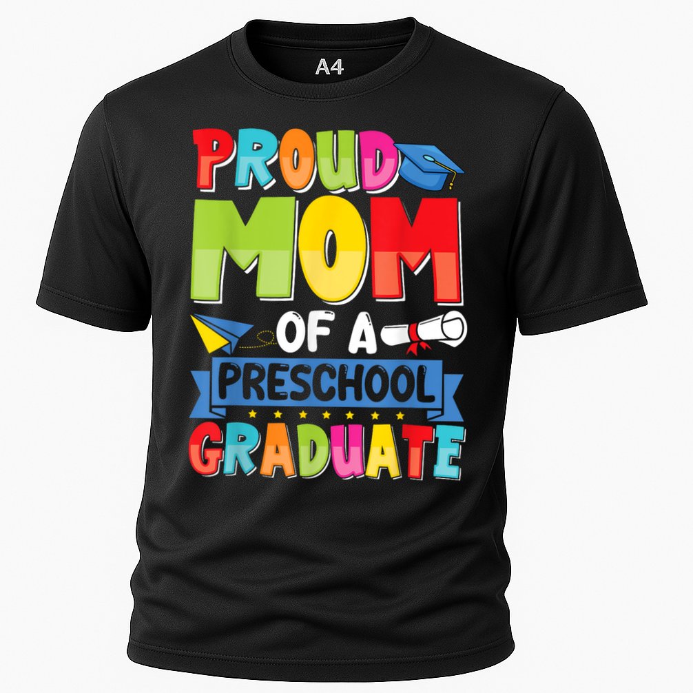 Proud Mom Class Of 2025 Preschool Pre-K Graduate Graduation Cooling Performance Crew T-Shirt