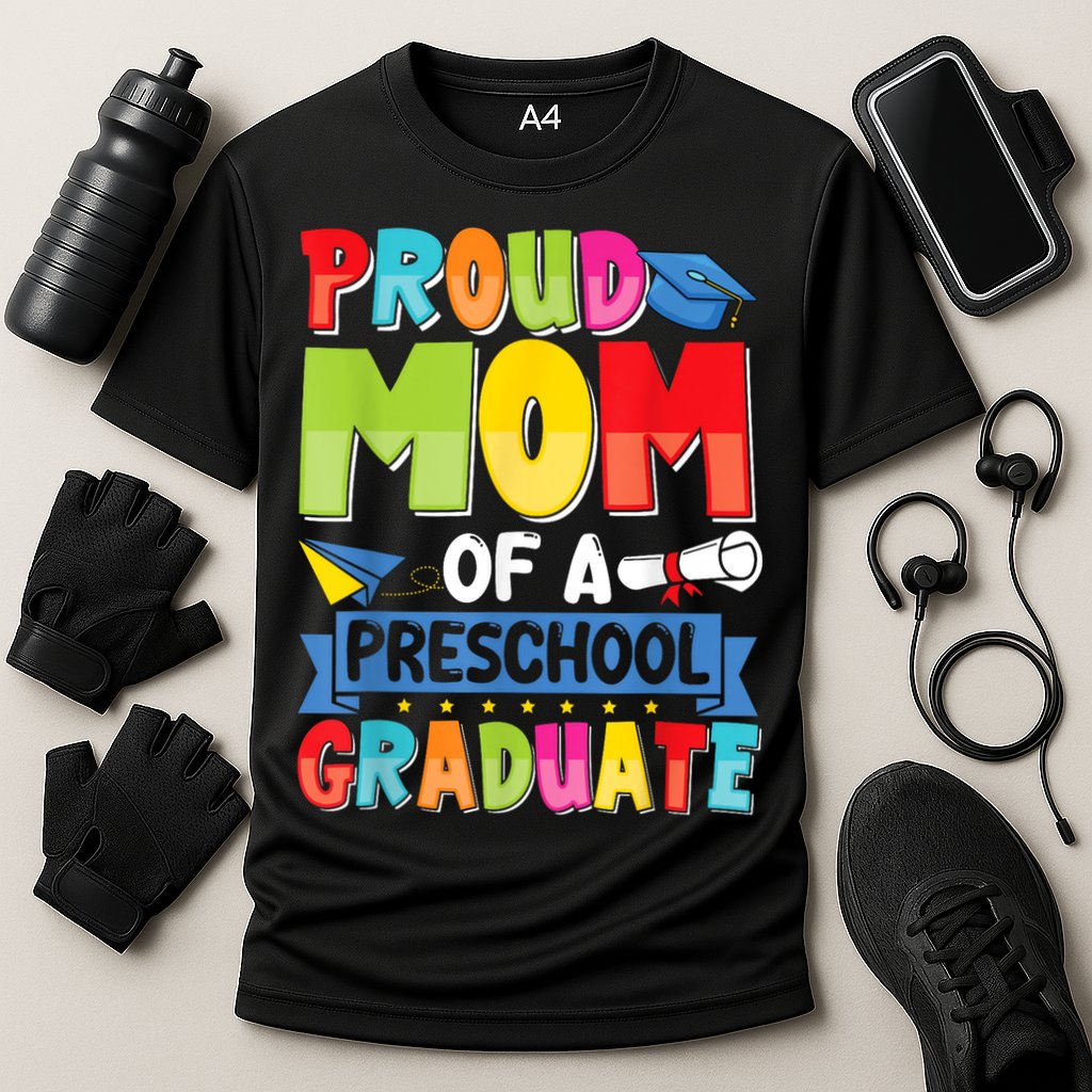 Proud Mom Class Of 2025 Preschool Pre-K Graduate Graduation Cooling Performance Crew T-Shirt