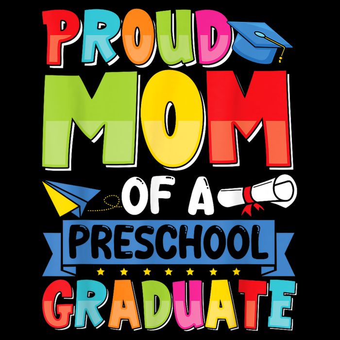Proud Mom Class Of 2025 Preschool Pre-K Graduate Graduation Cooling Performance Crew T-Shirt